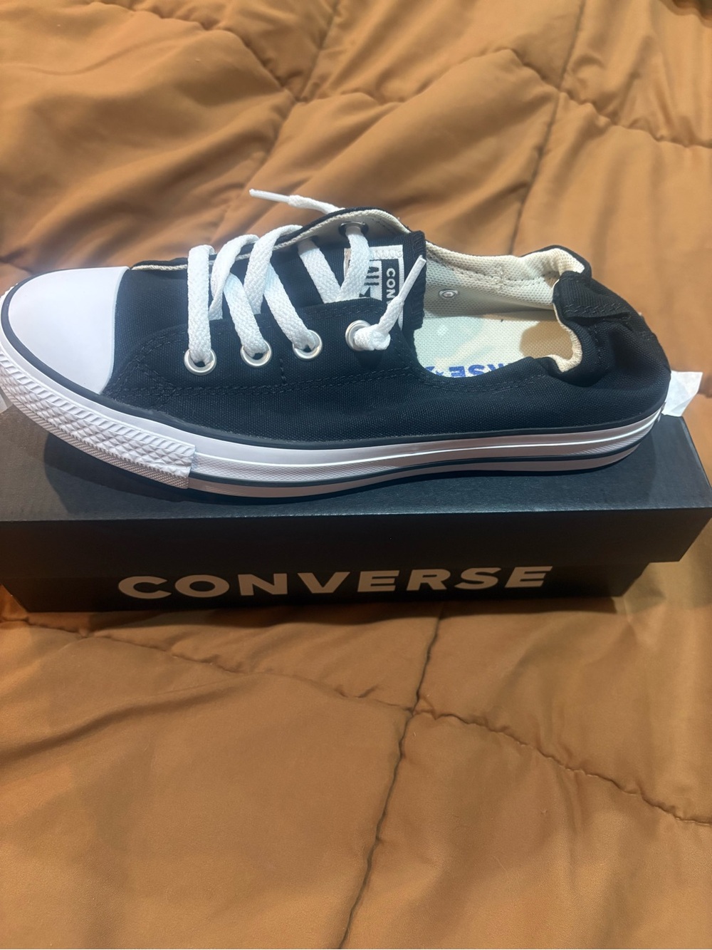 Converse Low Top Sneakers in Black and White
